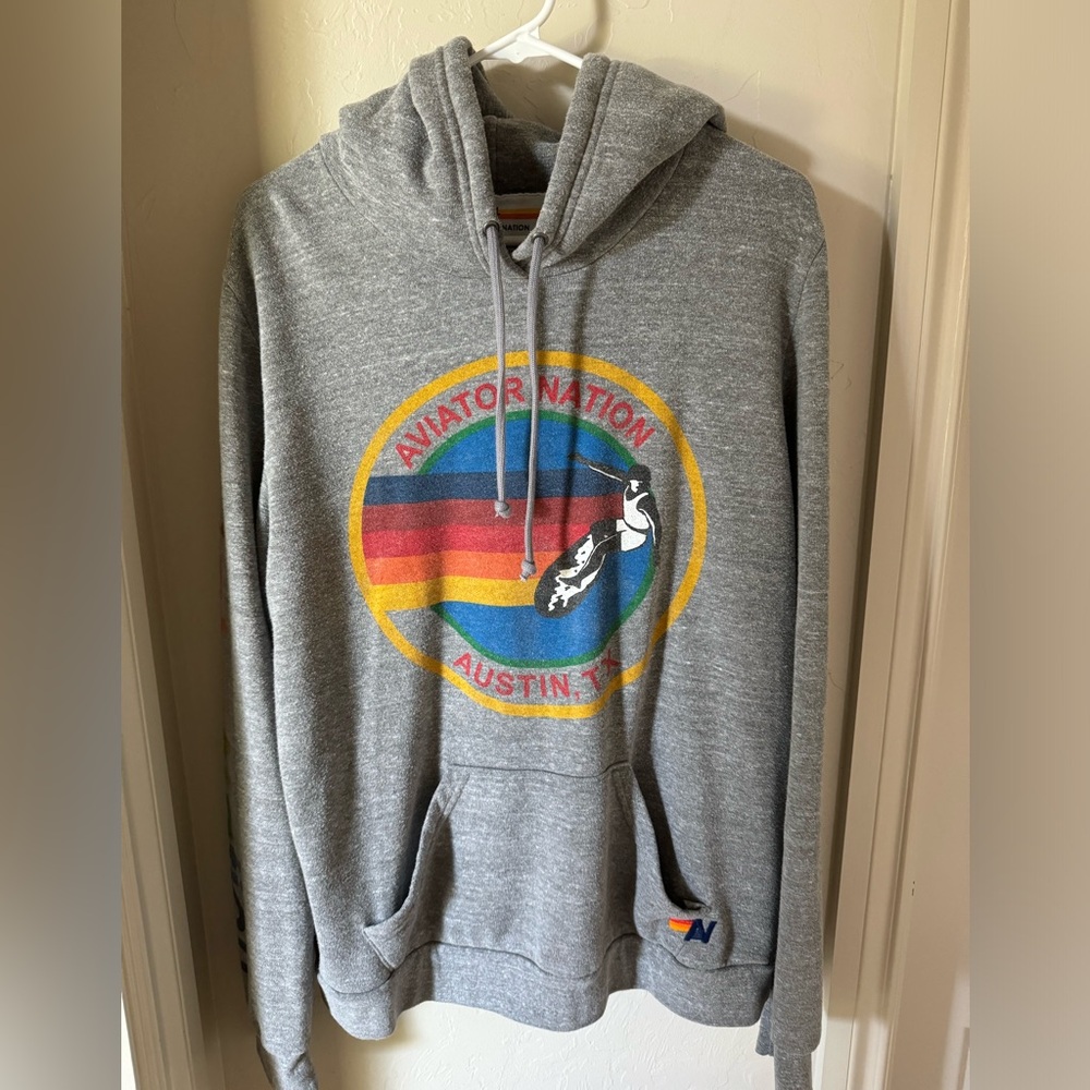 Aviator Nation Relaxed Pullover Hoodie Size XL